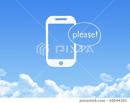 phone cloud shape phone cloud shape 68644383