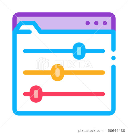color rgb setting icon vector outline illustration - Stock Illustration ...