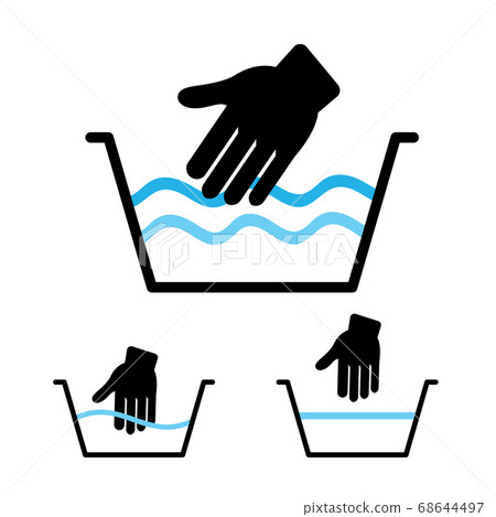 Hand Washing Flat Icon Isolated on white Vector. - Stock Illustration ...