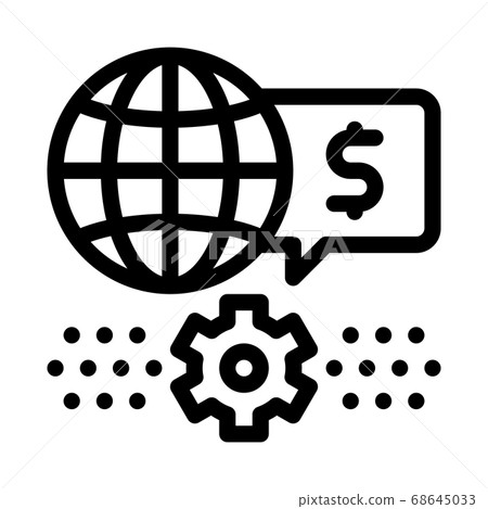 working world money icon vector outline illustration working world money icon vector outline illustration 68645033