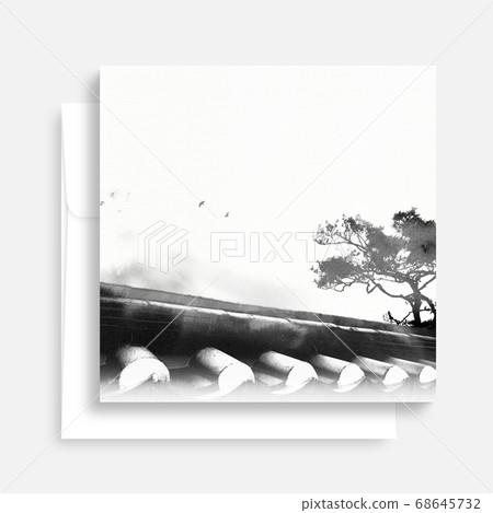 Korean traditional calligraphy background, Chuseok, watercolor background Korean traditional calligraphy background, Chuseok, watercolor background 68645732