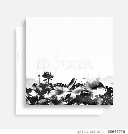 韓國傳統書法背景，中秋，水彩背景 68645736