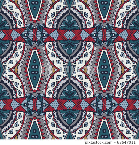 Tribal vintage abstract geometric ethnic seamless 68647011