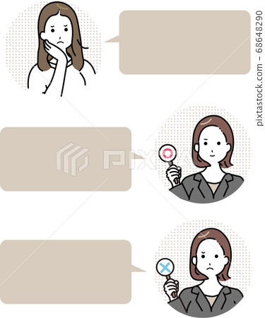 Women answering questions and queries 68648290