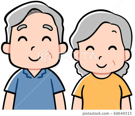 微笑的老年男人和女人 微笑的老年男人和女人 68649315