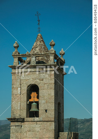 Medieval bell tower made of stone with staircase 68649418