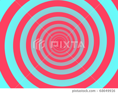 Red spiral background. Swirl, circular shape on turquoise background. 68649916