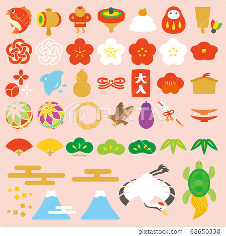 新年材料平運氣圖標集 68650338