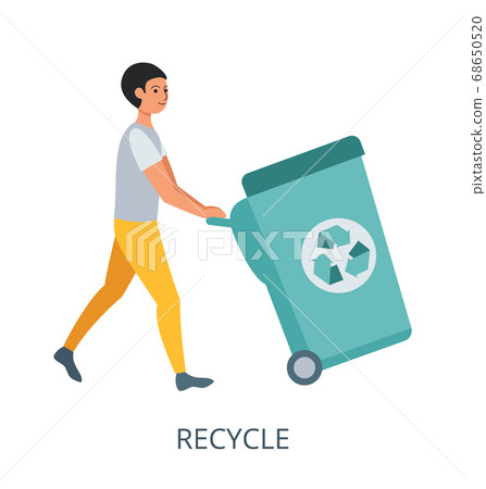 Recycle concept, flat design vector illustration Recycle concept, flat design vector illustration 68650520