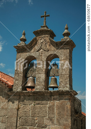 Church roof and campanile with bronze bells Church roof and campanile with bronze bells 68650677