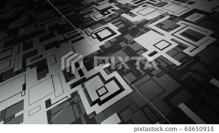 Sci-fi landscape, technological surface 68650918