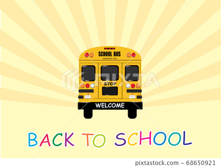 Back to school board with school bus ready for Back to school board with school bus ready for 68650921