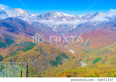 從白馬山港看到的秋天白馬三山[長野縣] 68651147