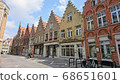 Cityscape of colorful buildings in Bruges, Belgium 68651601