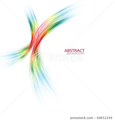 abstract colorful rainbow wave on white background vector illustration 68652248