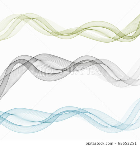 Set of abstract colorful wave isolated on white background. Vector illustration for modern business design. Futuristic wallpaper. Cool element for presentation, card, flyer and brochure. Set of abstract colorful wave isolated on white background. Vector illustration for modern business design. Futuristic wallpaper. Cool element for presentation, card, flyer and brochure. 68652251