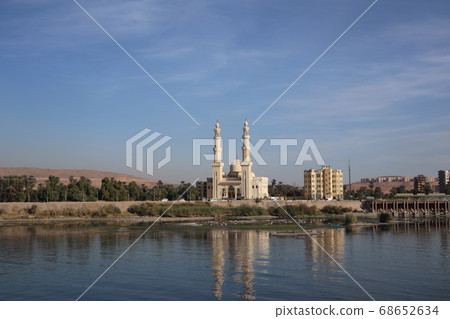 Egyptian landscape, Aswan mosque (Egyptian sight) 68652634