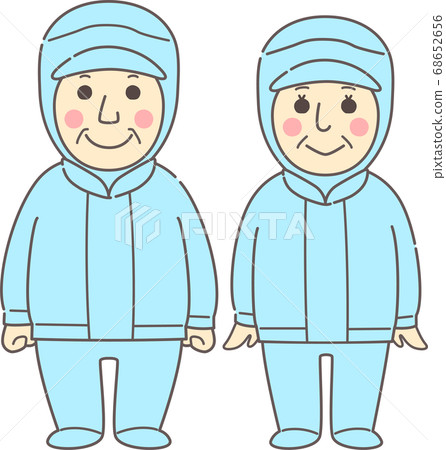 中老年男女微笑無塵服/藍色 68652656