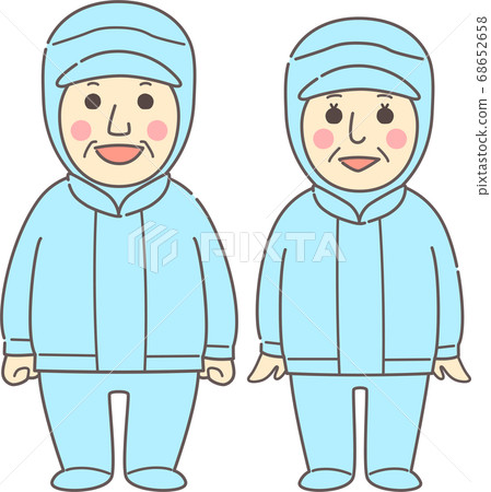 中老年男女無塵衣服-微笑藍色 68652658