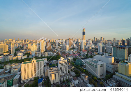 Aerial view of Bangkok Downtown Skyline. Thailand. 68654044