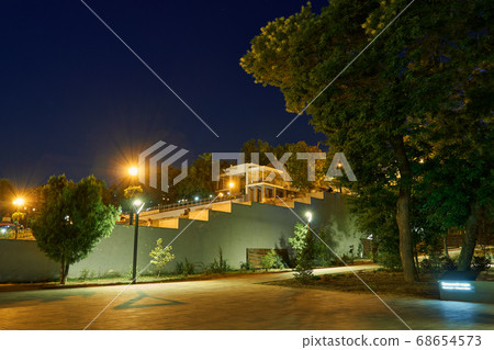 night view of Greek Park in Odessa city, Ukraine, night view of Greek Park in Odessa city, Ukraine, 68654573