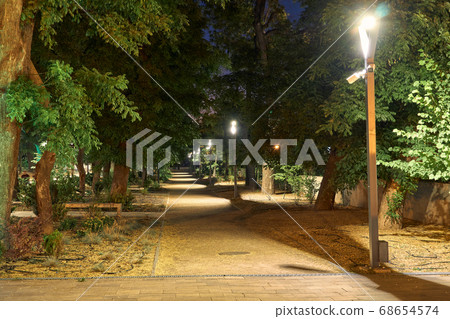 night view of Greek Park in Odessa city, Ukraine, night view of Greek Park in Odessa city, Ukraine, 68654574