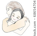 Happy hugging couple 68654704