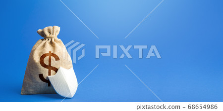 Dollar money bag and protection shield. Ease doing business. Guaranteed deposits insurance compensation. Investment protection. Strength of the financial system. Sustainable banks. Dollar money bag and protection shield. Ease doing business. Guaranteed deposits insurance compensation. Investment protection. Strength of the financial system. Sustainable banks. 68654986