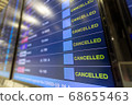 Cancelled all flight on flight information board 68655463