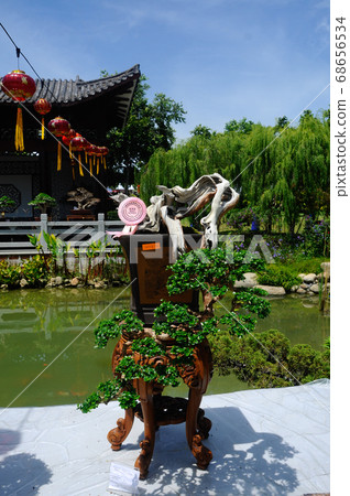PUTRAJAYA, MALAYSIA -MAY 30, 2016: Bonsai tree display for public in Royal Floria Putrajaya garden in Putrajaya, Malaysia. PUTRAJAYA, MALAYSIA -MAY 30, 2016: Bonsai tree display for public in Royal Floria Putrajaya garden in Putrajaya, Malaysia. 68656534