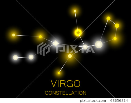 Virgo constellation. Bright yellow stars  68656814