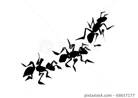 Brush painting ants Brush painting ants 68657177
