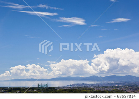 從村岡看的鹿兒島市區和金光灣 68657814