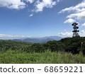 A view of the sky and nature overlooking the city from the hills of Kirifuri Kogen, Nikko 68659221