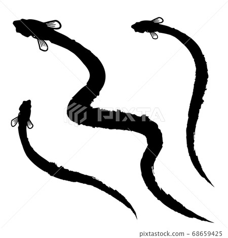 鰻魚圖鰻魚剪影 68659425