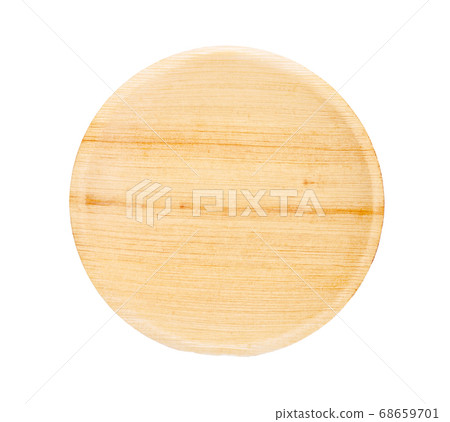 Plate made from dried betel nut leaf palm, natural 68659701