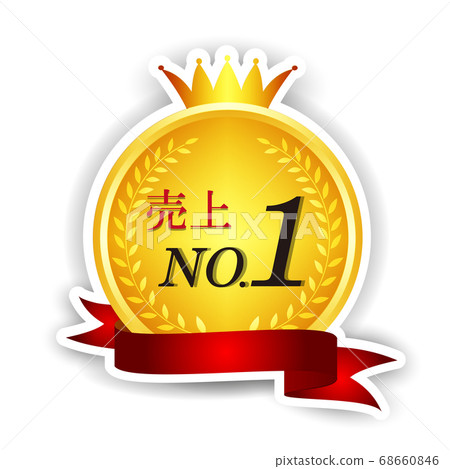 Crown medal gold icon 68660846