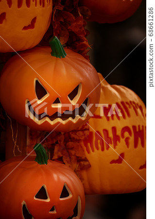 萬聖節，南瓜飾品，ハロウィーン、カボチャの装飾品、Halloween, greeting card, 68661286
