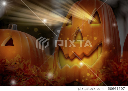 Halloween, pumpkin ornaments, ハロウィーン, カボチャの decorations, Halloween, greeting card, 68661307