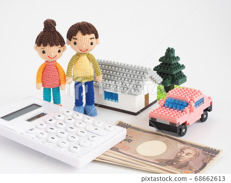 Amigurumi娃娃屋和汽車 Amigurumi娃娃屋和汽車 68662613