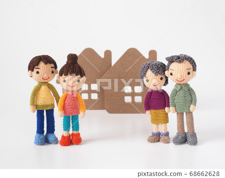 Amigurumi娃娃屋和汽車 68662628