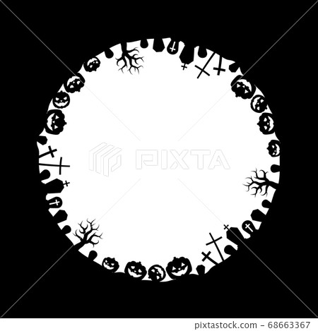 萬聖節剪影相框 68663367