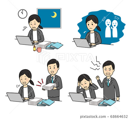 Female employees who want to quit because the workplace is difficult Female employees who want to quit because the workplace is difficult 68664632