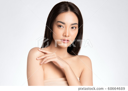 Beautiful Young asian Woman with Clean Fresh Skin, Beautiful Young asian Woman with Clean Fresh Skin, 68664689