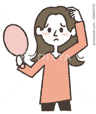 Illustration of a young woman who is in trouble... - Stock Illustration ...