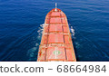 Large general cargo ship, Top down aerial. 68664984