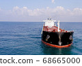 Large general cargo ship, Top down aerial. 68665000