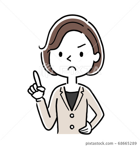 Vector Illustration Material: woman, businesswoman, giving attention with a serious face 68665289
