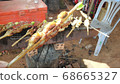 Cambodian frog grilled 68665327