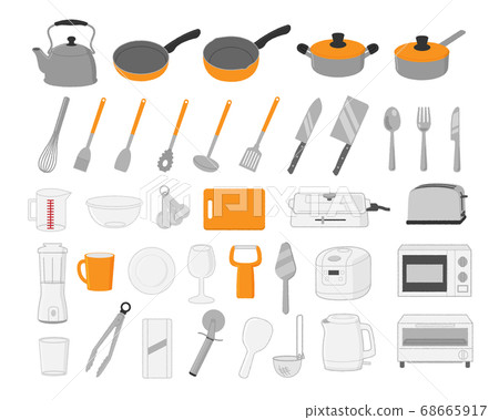 Kitchenware illustration material/vector Kitchenware illustration material/vector 68665917